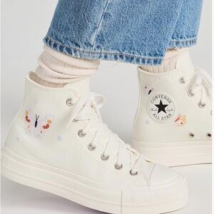 Converse Chuck Taylor All Star Lift Butterfly Wings Platform Sneakers Limited